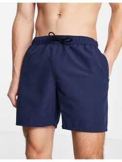 swim shorts in navy mid length