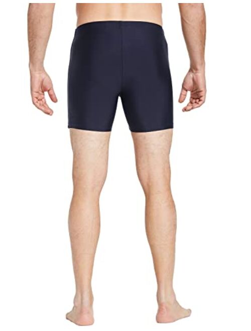 BALEAF Men's Athletic Swim Jammers Quick Dry Compression Square Leg Swim Brief Swimsuit