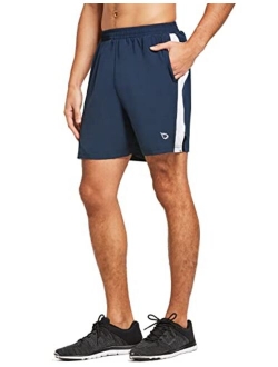 Men's 5" Running Athletic Shorts Zipper Pocket