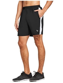 Men's 5" Running Athletic Shorts Zipper Pocket