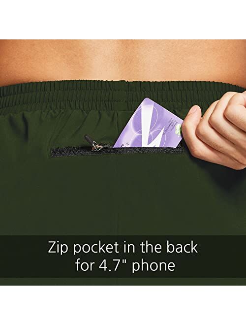BALEAF Men's 5" Running Athletic Shorts Zipper Pocket