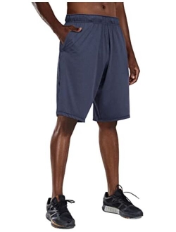 Men's Basketball Shorts Long with Zipper Pockets Quick Dry Workout Training Drawstrings 11"