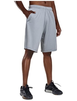Men's Basketball Shorts Long with Zipper Pockets Quick Dry Workout Training Drawstrings 11"