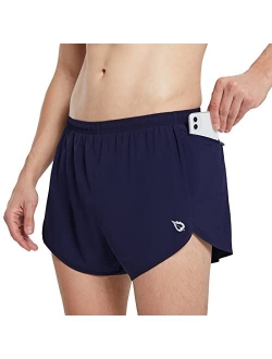 Men's 3'' Running Shorts Athletic Quick Dry with 2 Zipper Pockets Liner