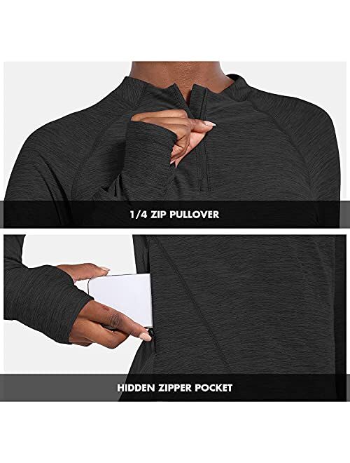 BALEAF Women's Quick Dry Shirts Long Sleeve for Running Hiking Workout UPF50+ SPF Lightweight Pullover