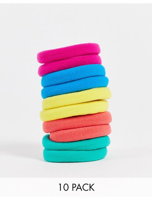 Pieces multipack hair ties in multi