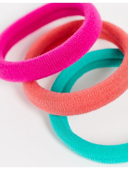 Pieces multipack hair ties in multi