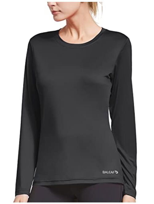 BALEAF Women's Long Sleeve Running Shirts Quick Dry Athletic Workout Tops