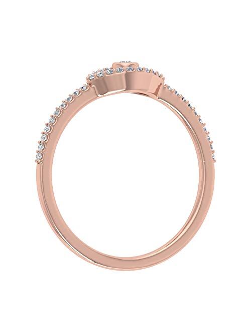 Finerock 1/10 Carat Evil Eye Diamond Ring in 10K Solid Gold