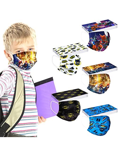 Foto 50 PSC Kid Disposable Face Masks,3ply Uniquely Designed Tie-Dye DisposableFace Masks,Adjustable Nose Clip,Facial Cover with Elastic Earloop for Girls Boys(Non-Medica
