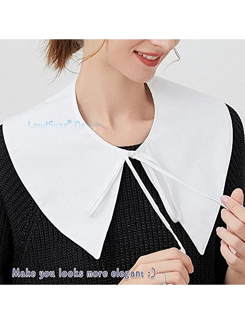 LoudSung Fake Collar Detachable Blouse False Collar Half Shirts Collar Little Shawl Top Elegant for Women Girls