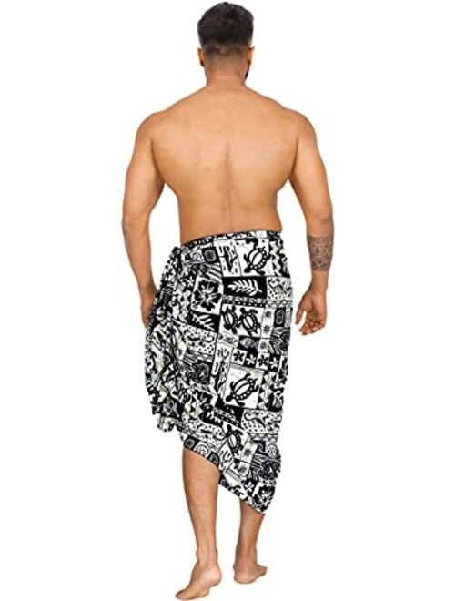 LA LEELA Men's Standard Swimsuits Sarong Pareo Wrap