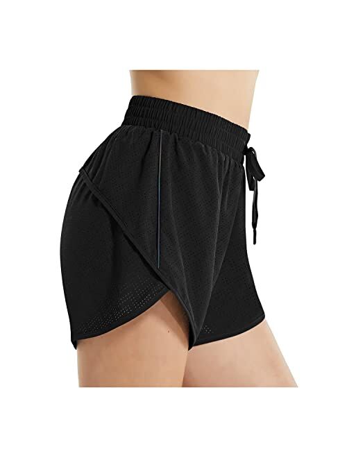 BALEAF Women's 3" Quick Dry Mesh Summer Shorts Beach Board UPF50+ Swim Bottom
