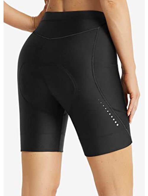 BALEAF Women's 4D Padded Bike Shorts Pockets Cycling Biking Bicycle Shorts Mountain Bike Spin Underwear Gel UPF50+