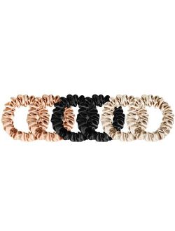 DelTeck Silk Scrunchies for Hair 100% Pure Mulberry Silk Hair Scrunchies Luxurious Silk Hair Ties No Crease Scrunchies for Women, Girls, Thick Curly Hair