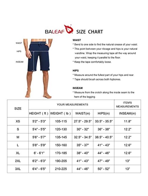 BALEAF Men's Long Shorts Cotton Below Knee Yoga Workout Pajama Lounge Athletic Sweat Jersey Shorts with Pockets