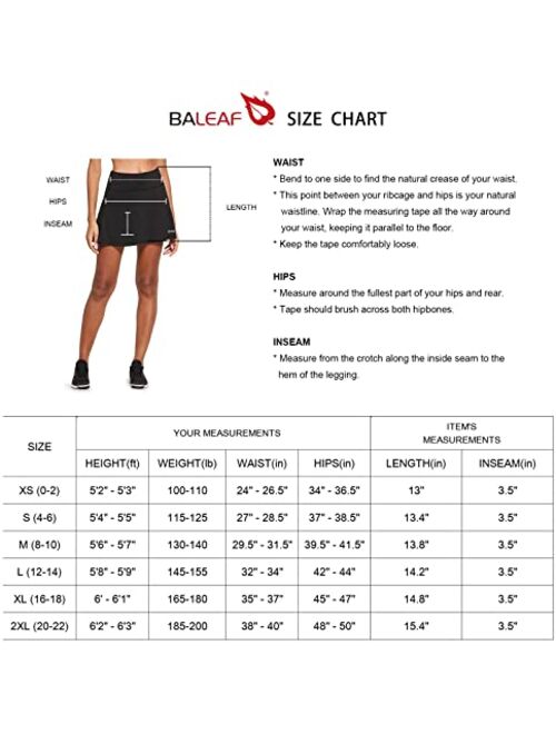 BALEAF Women's High Waisted Tennis Skirts Pleated Golf Skorts Skirts with Ball Pockets