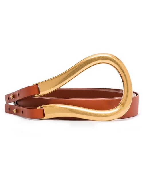 Bottega Veneta double-strap leather belt