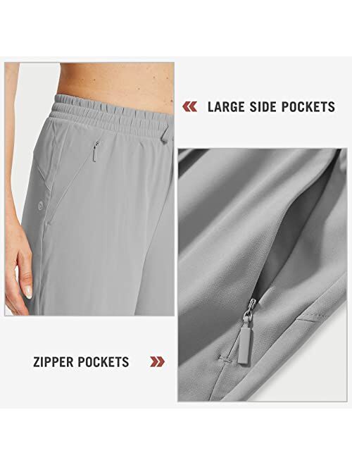 BALEAF Women's Lightweight Jogger Pants with Adjustable Ankle Athletic Running Pants Quick Dry for Workout Hiking