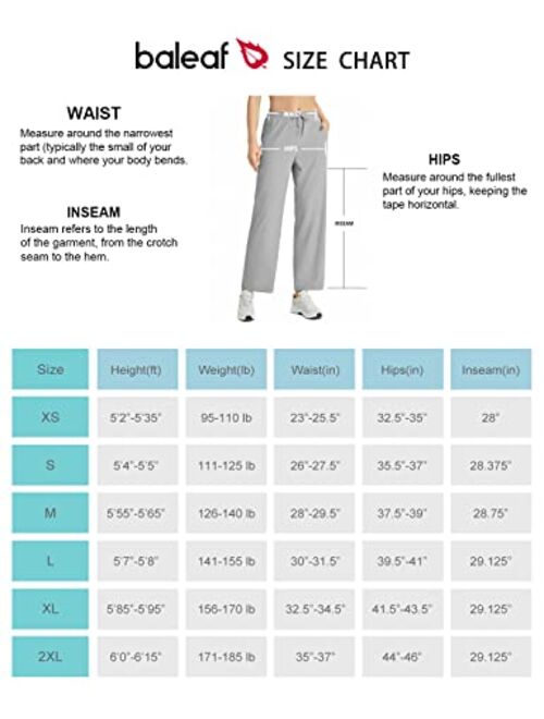 BALEAF Women's Lightweight Jogger Pants with Adjustable Ankle Athletic Running Pants Quick Dry for Workout Hiking