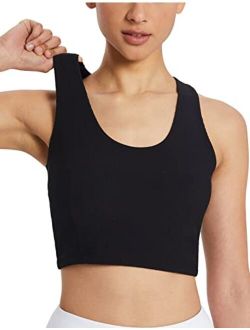 Women's Ribbed Cropped Tank Tops Sleeveless Tight Crop Tops Double Layered for Workout Casual