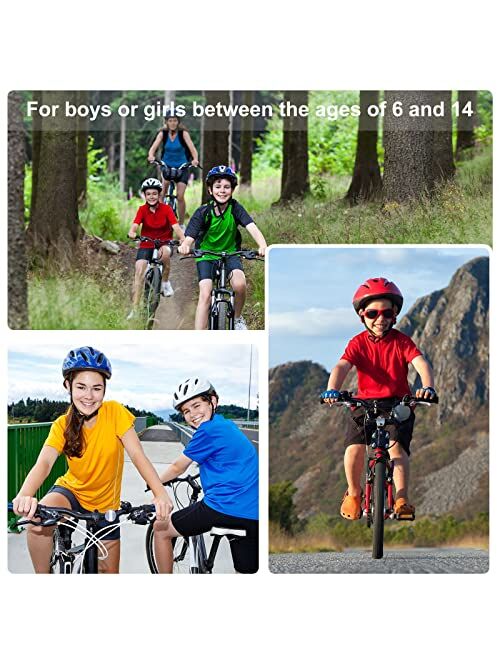 BALEAF Kids Padded Bike Shorts Girls Boys with Pockets Youth Cycling Shorts Bicycle Biking UPF50+