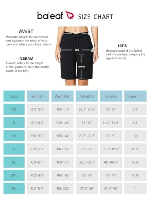 BALEAF Women's Sweat Shorts Cotton Athletic Casual Summer Workout Lounge Running High Waist Pull On Active Shorts Pockets