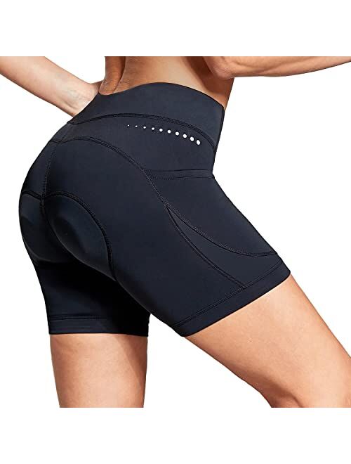 BALEAF Women's 5" Bike Shorts 4D Padded Pockets Bicycle Cycling Underwear Mountain Bike Liner Spin Gel UPF50+
