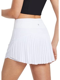 Women's Pleated Tennis Skirts High Waisted Lightweight Athletic Skorts Skirts with Shorts Pockets