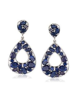 16.85 ct. t.w. Sapphire Earrings in Sterling Silver