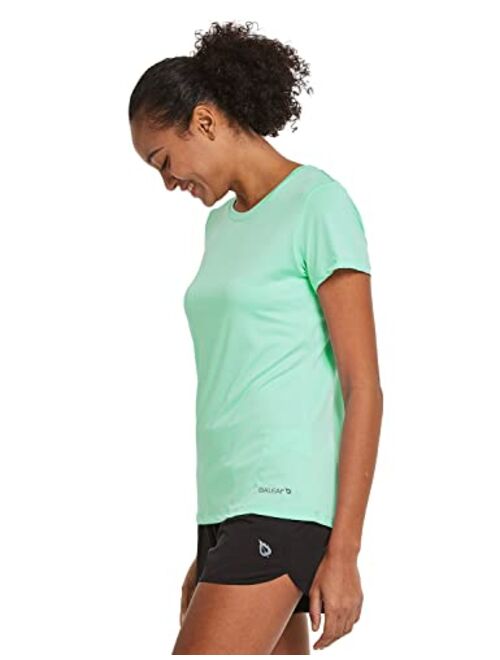 BALEAF Women's Athletic Short-Sleeved Running T-Shirts Lightweight Quick Dry Workout Training Yoga Crewneck Tops