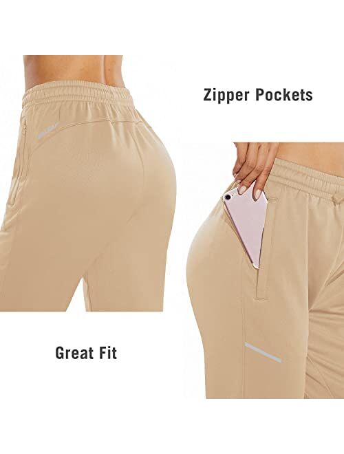 BALEAF Women's Fleece Lined Pants Sweatpants Warm Zipper Pockets Winter Sports Running Hiking