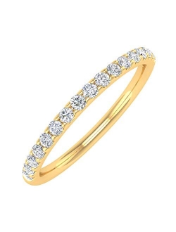 1/4 Carat Diamond Womens Wedding Band in 14K Gold (I1-I2 Clarity)