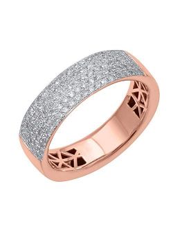 1/2 Carat Diamond Wedding Band Ring in 10K Gold