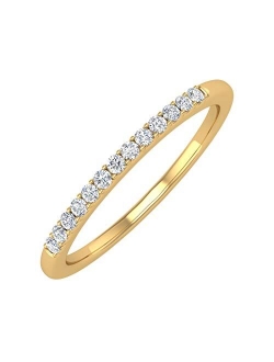 1/10 Carat Diamond Anniversary Ring Band in 10K Gold