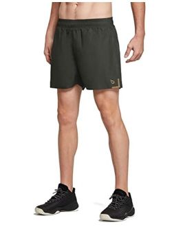 Men's 3 inches 2 in 1 Running Shorts Athletic Quick Dry Back Zipper Pocket Gym Workout Shorts