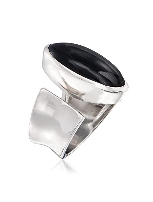 Ross-Simons Black Onyx Wrap Ring in Sterling Silver