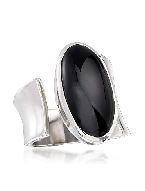 Ross-Simons Black Onyx Wrap Ring in Sterling Silver