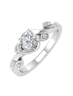 1/5 Carat Diamond Engagement Rings in 10K Gold
