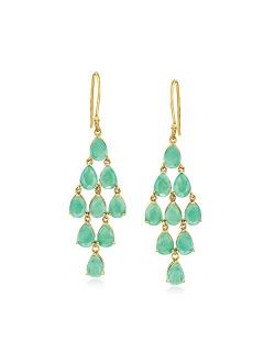 Gemstone Chandelier Earrings in 18kt Gold Over Sterling