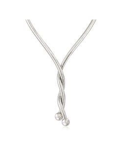 Italian Sterling Silver Flexible 4-In-1 Necklace/Bracelet