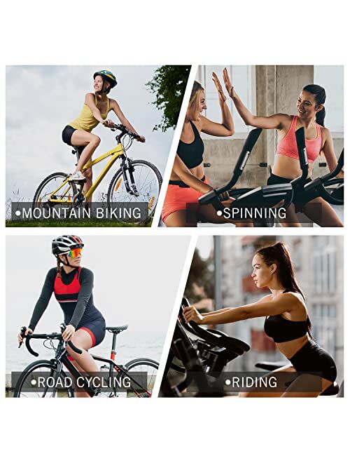BALEAF Womens Bike Shorts 3D Padded Pocket Cycling Spinning Shorts Mountain Biking Bicycle Gel UPF 50+