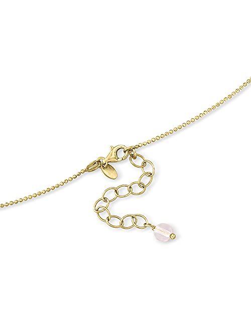 Ross-Simons Italian Red and Pink Murano Glass Heart Pendant Necklace in 18kt Gold Over Sterling. 18 inches