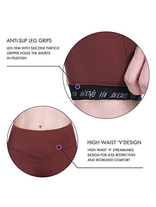 BALEAF Women's 4D Padded Cycling Pants Bike Shorts Bicycle Leggings 3/4 Tights Capris UPF 50+ Pockets