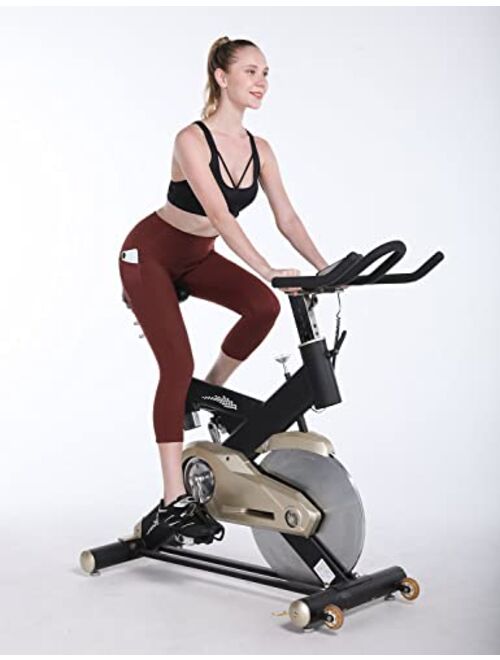 BALEAF Women's 4D Padded Cycling Pants Bike Shorts Bicycle Leggings 3/4 Tights Capris UPF 50+ Pockets