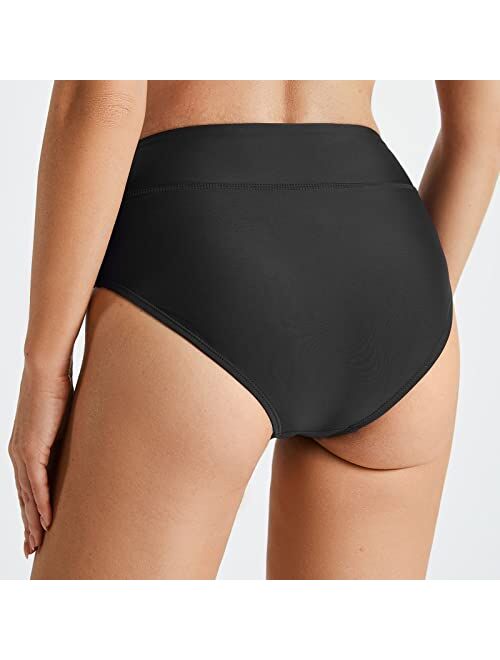 BALEAF Women's Modest Bikini Bottom High Waisted Swim Bottoms Full Coverage Bathing Suit Bottom