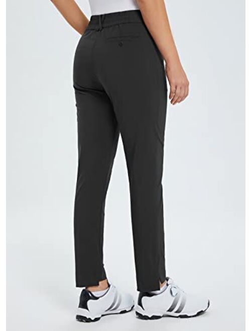 BALEAF Womens Golf Pants with Pockets Stretch Slim High Waist Quick Dry Lightweight Plus Size Womens Golf Apparel