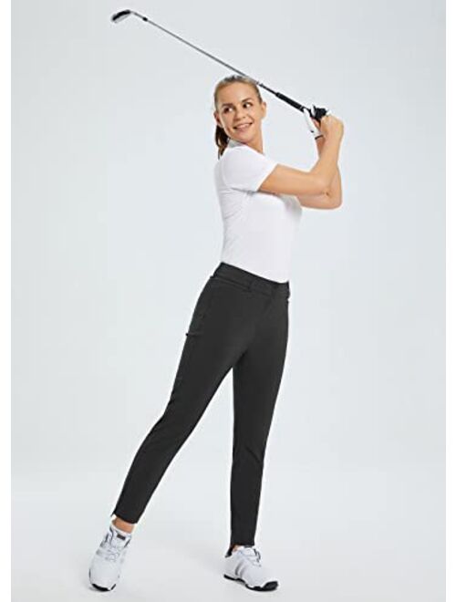 BALEAF Womens Golf Pants with Pockets Stretch Slim High Waist Quick Dry Lightweight Plus Size Womens Golf Apparel