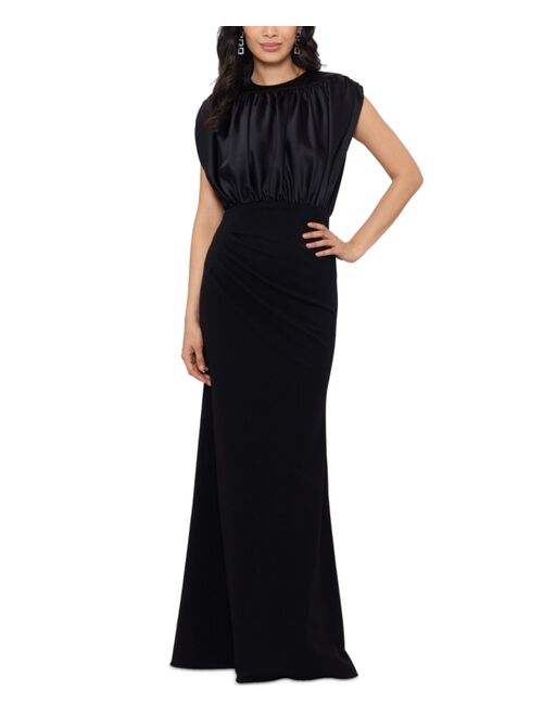 Betsy & Adam Women's Satin Crepe Gown