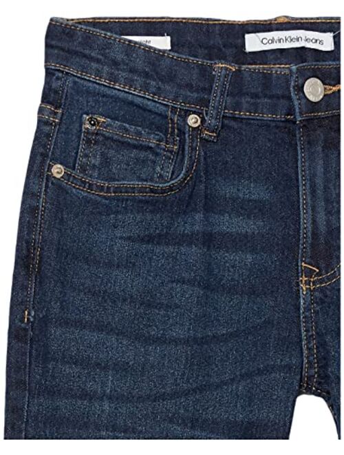 Calvin Klein Boys' Skinny Jeans, Super Soft Stretch Denim, Slim Fit, 5 Pockets & Zipper Closure